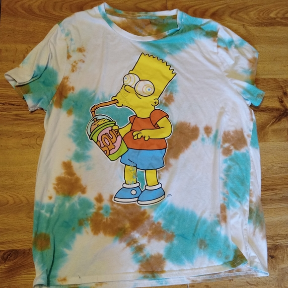 Bart Simpson Other - Bart Simpson tie dye short sleeve t shirt size XL